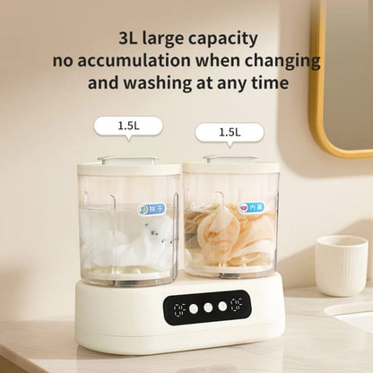 Mini Machine à Laver Double Cuve Intelligente – Nettoyage Rapide & Efficace