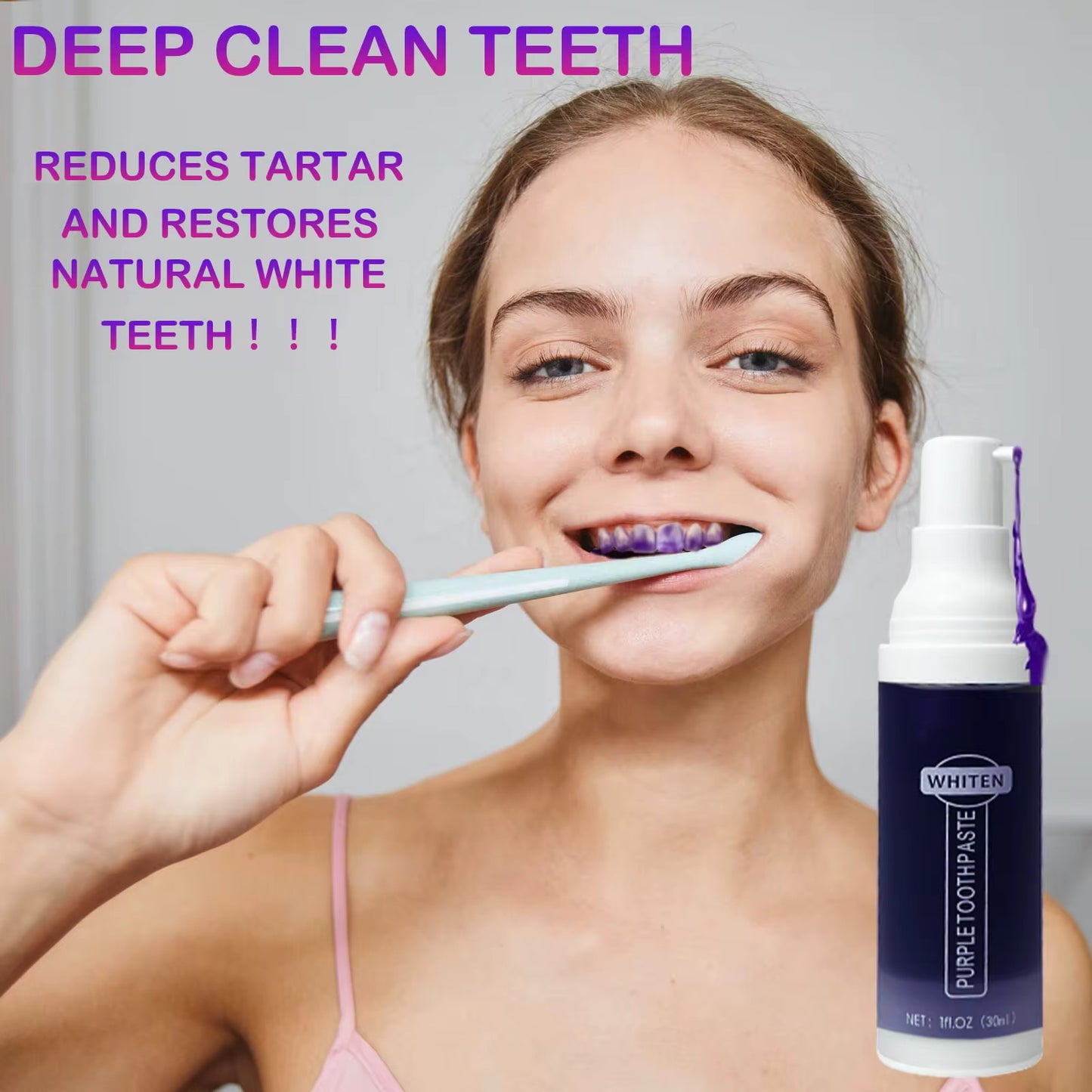 Dentifrice Violet Blanchissant – Sourire Éclatant en Quelques Utilisations