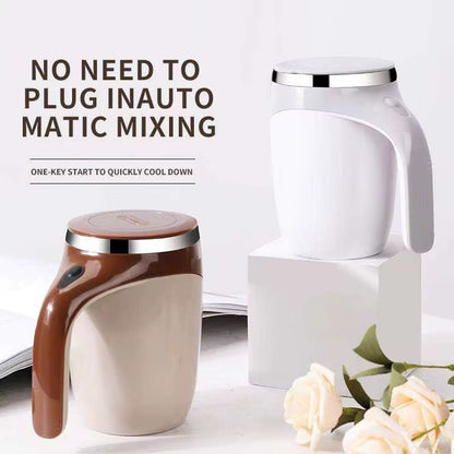 Tasse Mélangeuse Automatique en Acier Inoxydable – Auto Stir Mug Rechargeable