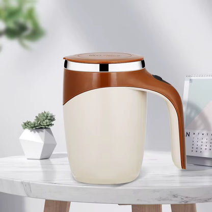 Tasse Mélangeuse Automatique en Acier Inoxydable – Auto Stir Mug Rechargeable