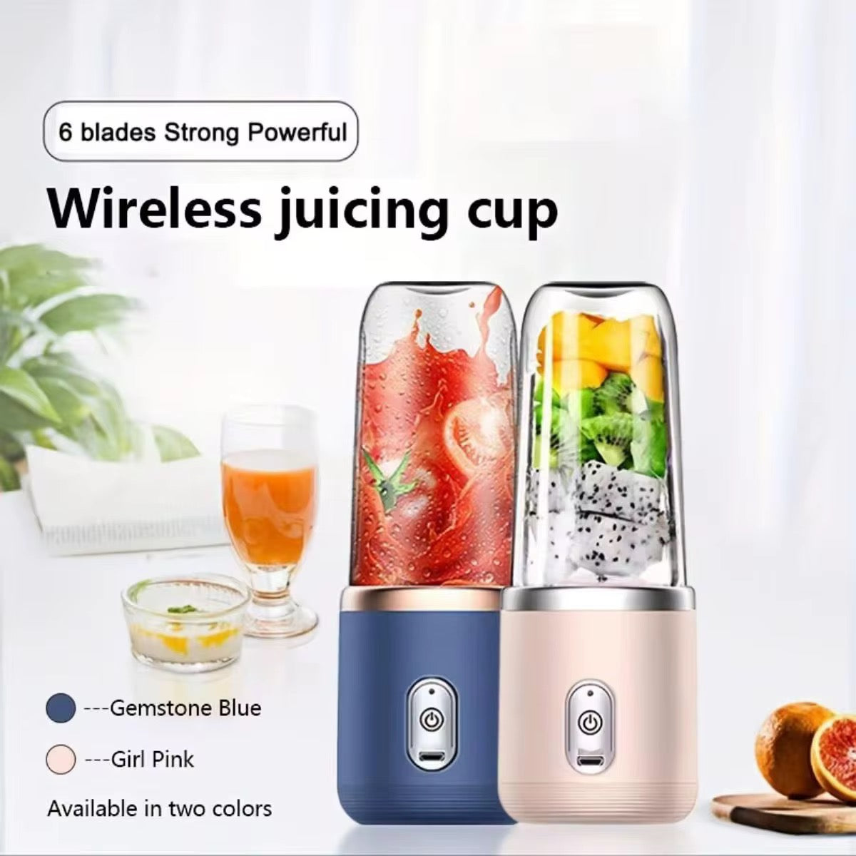 Mixeur Blender Portable Rechargeable – Mini Juicer Multifonction pour Smoothies et Jus Frais
