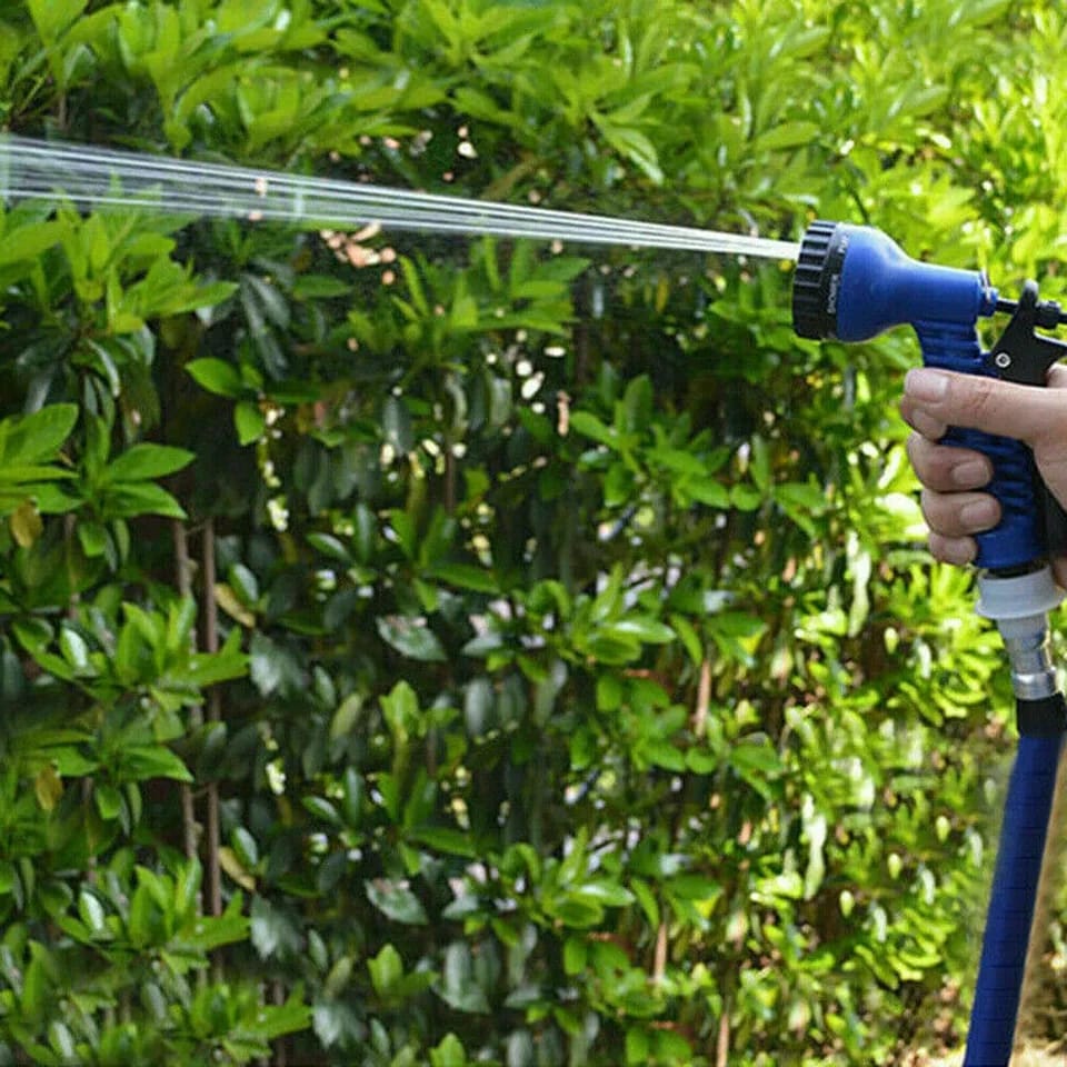 Tuyau d'Arrosage Extensible avec Pistolet Multifonction – Léger, Flexible et Anti-Nœuds
