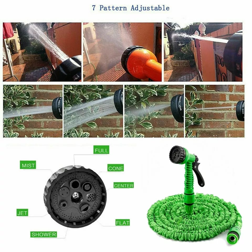 Tuyau d'Arrosage Extensible avec Pistolet Multifonction – Léger, Flexible et Anti-Nœuds