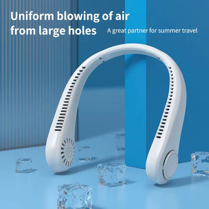 Ventilateur de Cou Portable Rechargeable USB – Sans Pales, Silencieux et Mains Libres