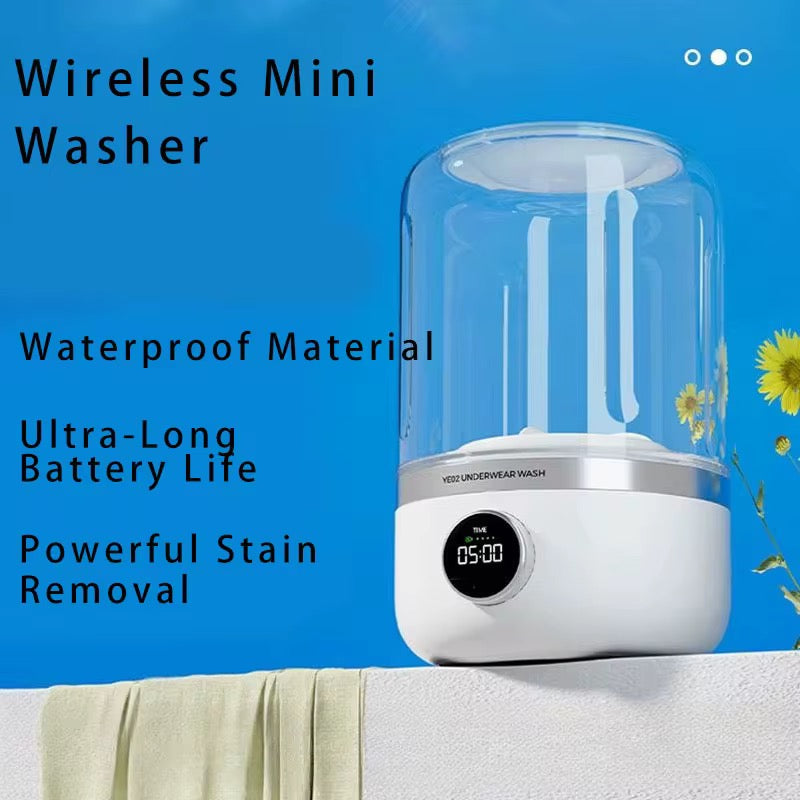Mini Machine à Laver Sans Fil Portable – Nettoyage Rapide et Puissant
