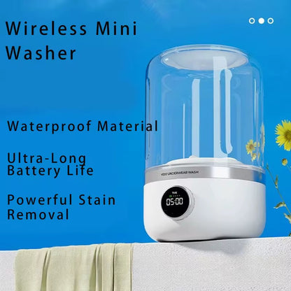 Mini Machine à Laver Sans Fil Portable – Nettoyage Rapide et Puissant