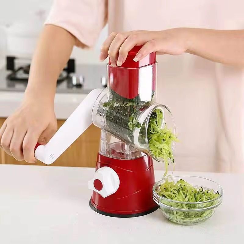 Râpe Multifonction Manuelle 360° – Coupe-Légumes Rotatif avec Lames en Acier Inoxydable